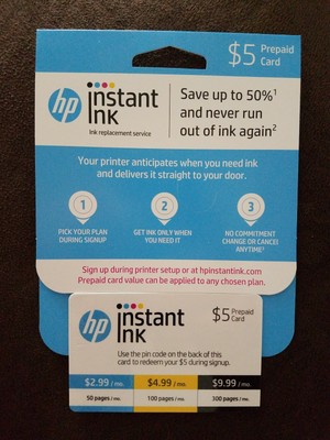 instant ink prepaid card