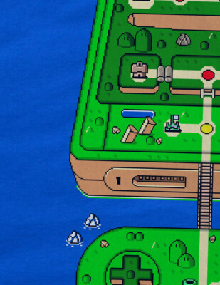 Super Console World Kinder T-Shirt snes konsole pixel art super mario kart bros