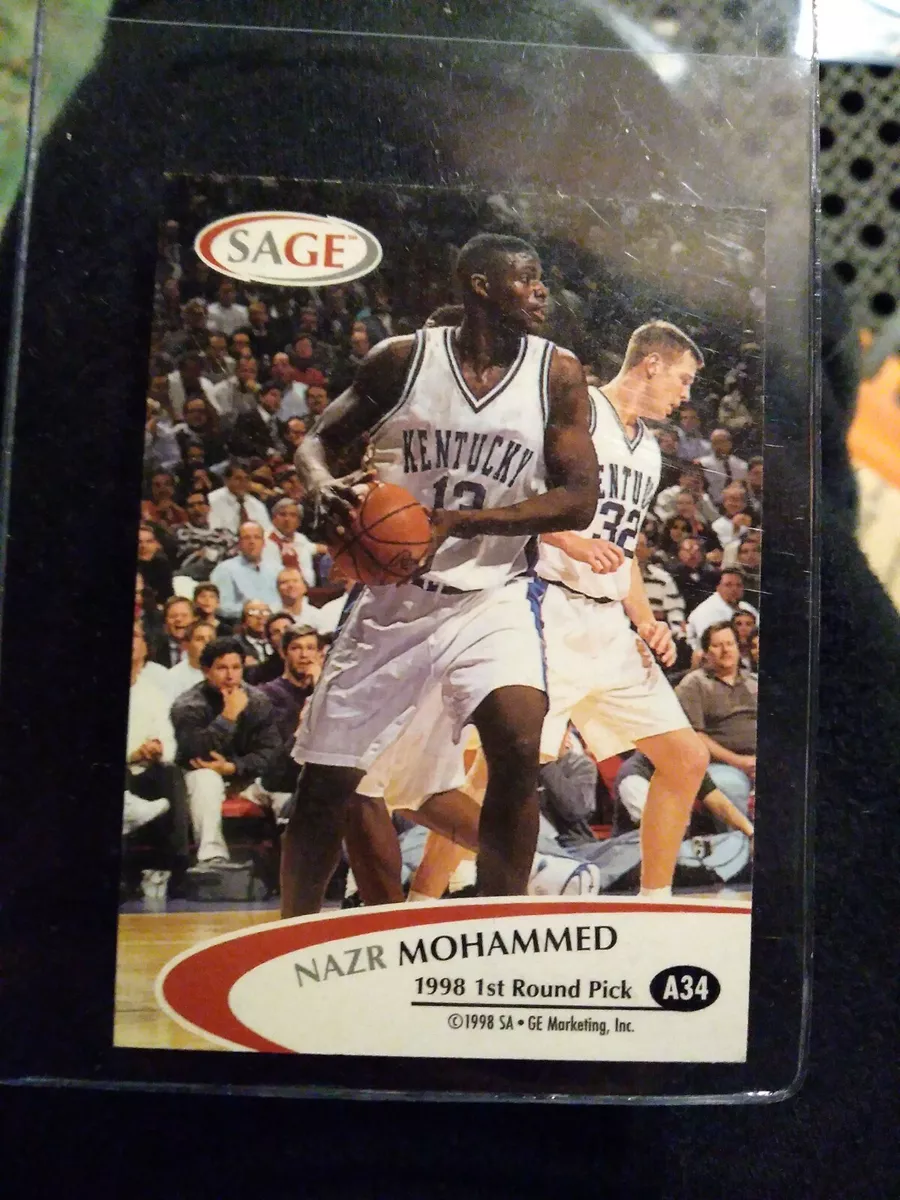 1998 Sage - NAZR MOHAMMED - platinum Autograph Rookie - KENTUCKY WILDCATS  #d/300 | eBay
