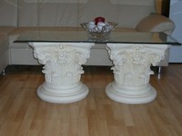 Barock Antik Tisch Glastisch Couchtisch SteinmöBel Wohnzimmertisch 125Cmx50Cm