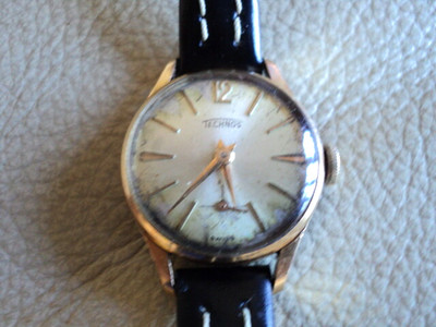 Vintage Technos Damenuhr Swiss Made mechanisch Handaufzug funktioniert einwandfrei
