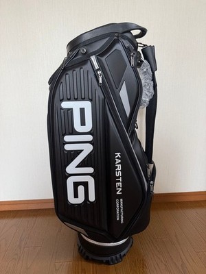 PING KARSTEN CB-P2401 Black cart bag golf carry caddy bag rare
