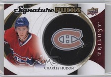 2015-16 Upper Deck Trilogy Signature Pucks Primary Logos Charles Hudon Auto 0b2