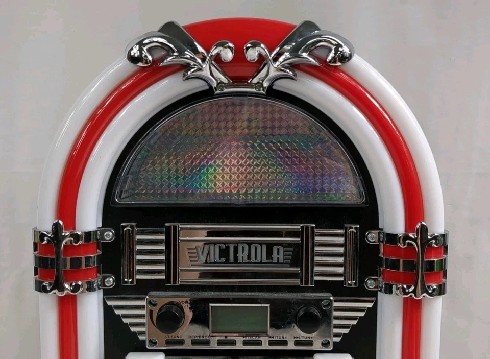 Retro Victrola VJB-125 Bluetooth Jukebox AM-FM Radio/CD Player/BT | Tested/Works - Image 2 of 4