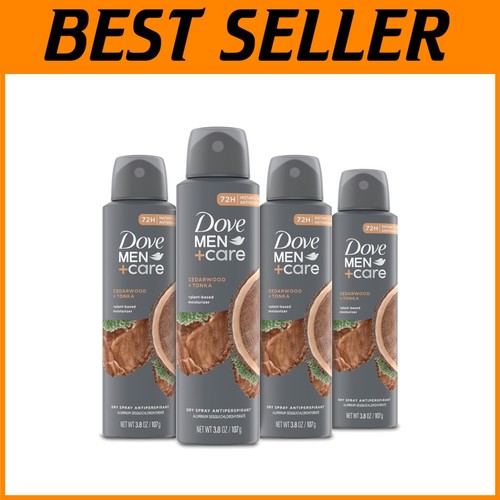 Dove Men+Care Cedarwood + Tonka Dry Spray Deodorant 4-Pack