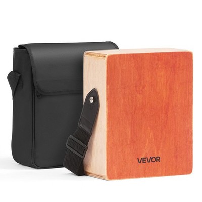 VEVOR Cajon Box Drum Wood Percussion Instrument Guitar Strings Travel Bag Strap