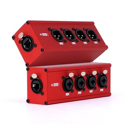 4 Channel 3 Pin Multi Network XLR Cable Breakout XLR Male and XLR 6.35 1/4'' T...