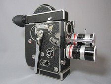 BOLEX REX-4 H8 REFLEX 8MM MOVIE CAMERA, KERN MACRO-SWITAR PRESET C-MOUNT LENS