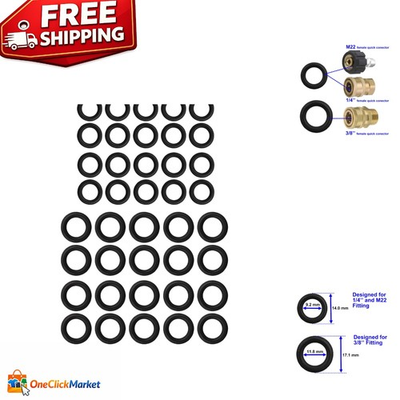 #ad #ad Pressure Washer O Rings 40 Pack Tear Resistant for 1 4#x27;#x27; amp; 3 8#x27;#x27; Fittings $15.99