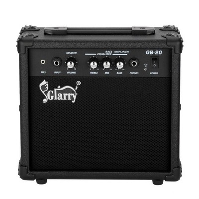 20W Electric Bass Amplifier Amp Speaker 6.5'' Portable Headphone Jack Aux Input