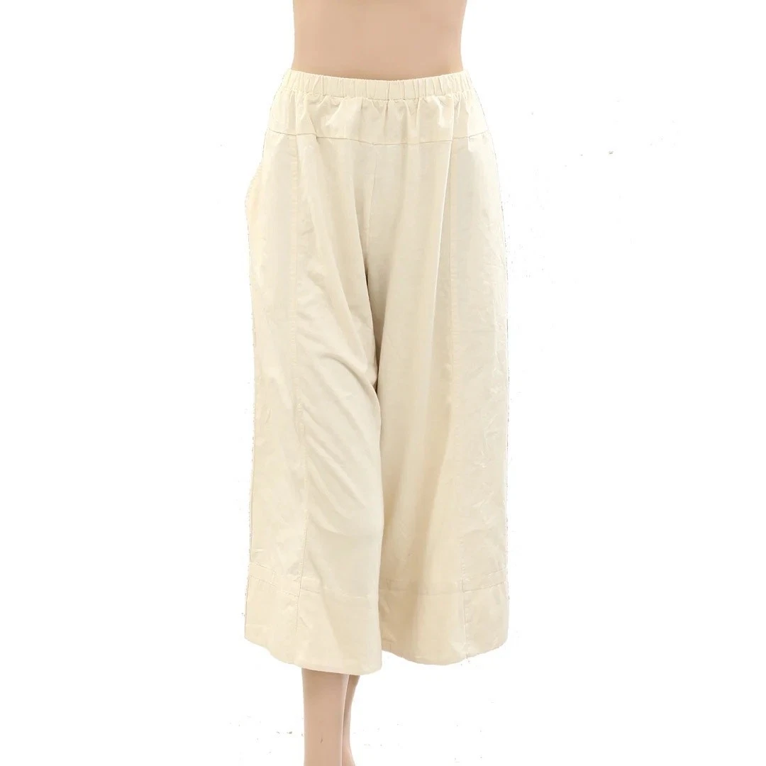 Daily Practice by Anthropologie Take Heart Capri Pants, Cream, L