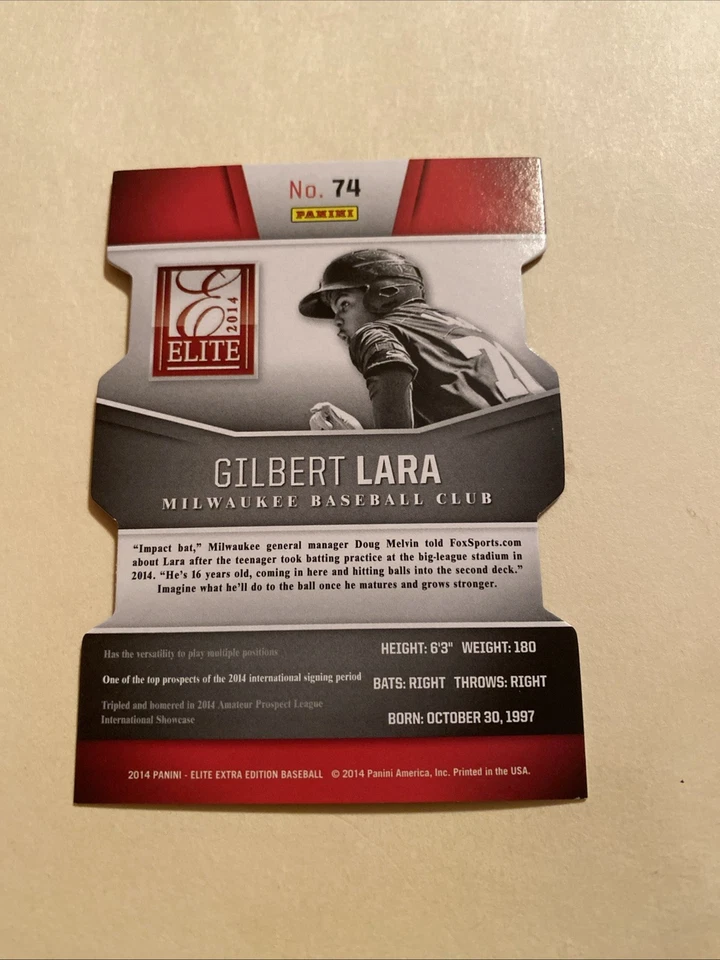 2014 Panini Elite Extra Edition - Gilbert Lara #74 Inspirations Die-Cut /200... - Image 2 of 2