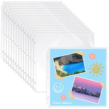 40-Pack 12x12 Inch Clear Scrapbook Page Protectors