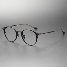 Retro Antique Oval Pure Titanium Full Rim Eyeglass Frame Eyewear For Men Women