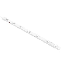 6 ft. 6-Outlet 36 inch Power Strip with 1 USB-A and 1 USB-C, White