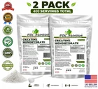 Creatine Monohydrate Powder TWO bags 1000g (2.2 lb) Micronized by FDC NUTRITION