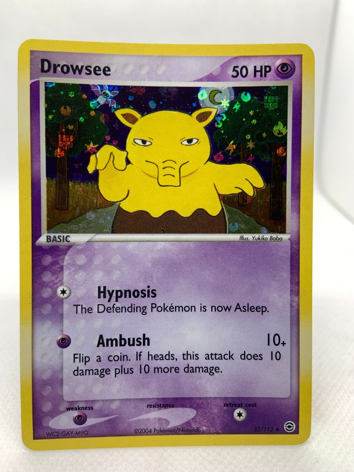 Drowsee / Drowzee 32/112 Reverse Holo Ex Fire Red & Leaf Green NM Pokemon