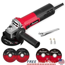 4-1/2 inch Angle Grinder 750W Electric Tool 11500 RPM W/ Cutting Grinding Wheels