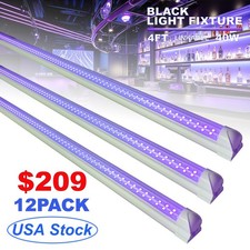 4FT 40W LED UV Black Light Bar T8 Linkable Fixtures DJ Party Club Stage US Stock