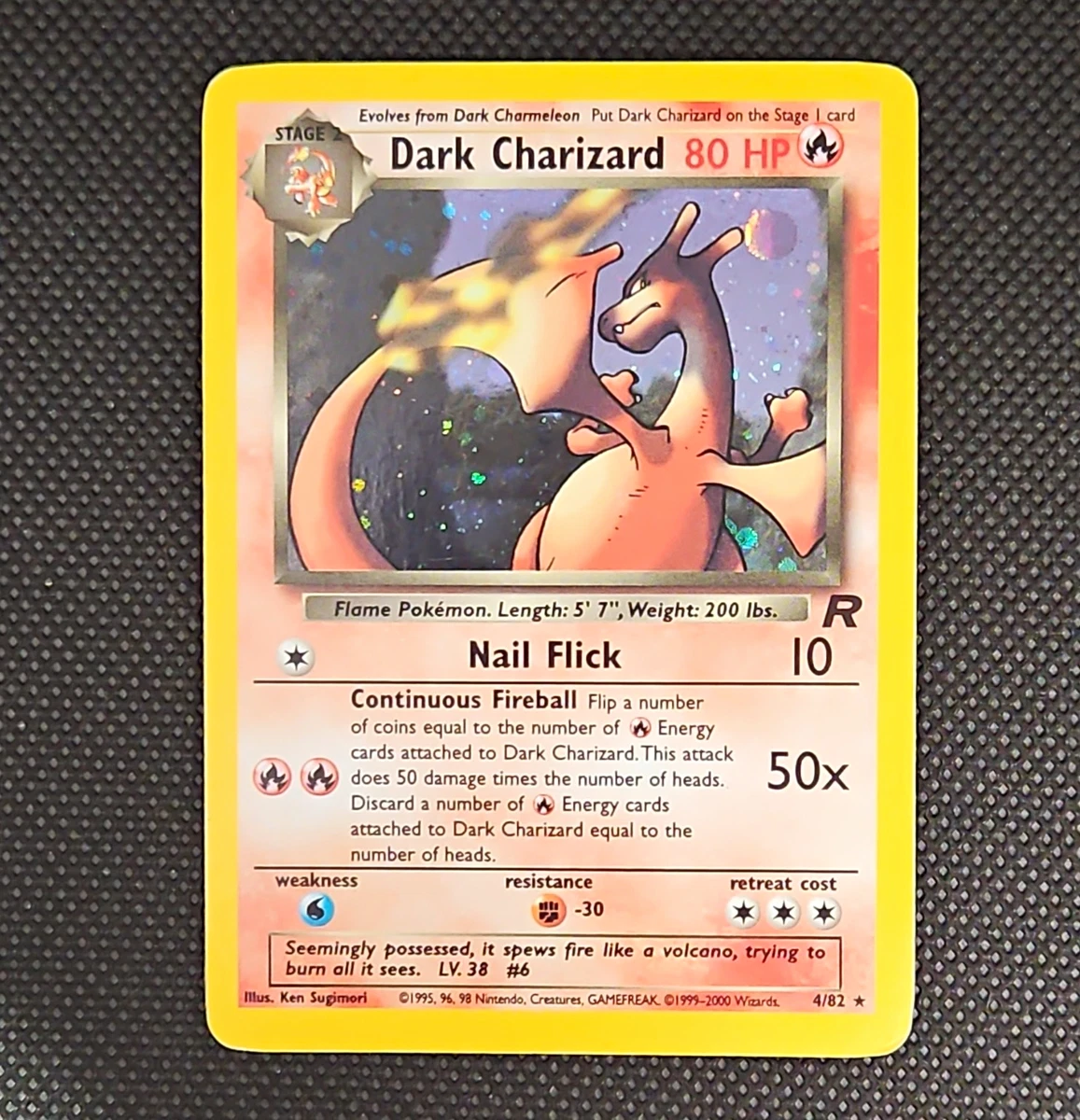 Darkness Charizard Pokémon TCG Team Rocket Individual Collectible