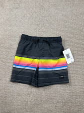 NWT Hurley Shorts Boys Size 5/6 Striped Lightweight Drawstring Outdoors Vacation