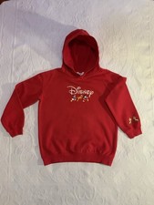 Disney H M Kids Red Hoodie Mickey Mouse Donald Duck Pluto Size 8  10