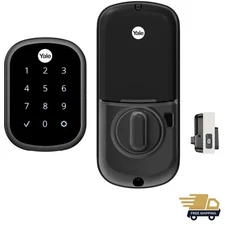Assure Deadbolt Lock, Black Suede Keyless Non-Connected Entry Door Lock with ...