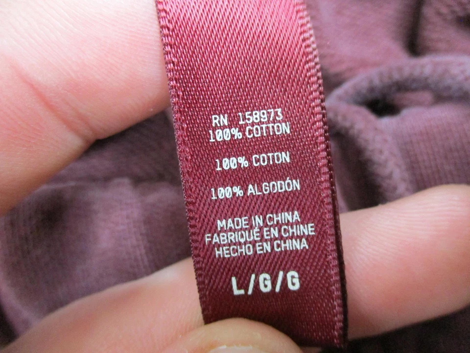 Pantalones deportivos de algodón granate para hombre grandes borgoña puños elásticos salón Foto 4 de 4