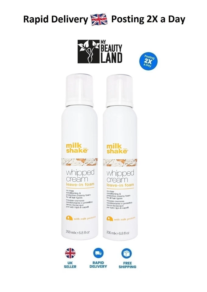 Milk Shake Whipped Cream Leave-in Foam, Duo Pack 2 x 200 ml *Fast Shipping*