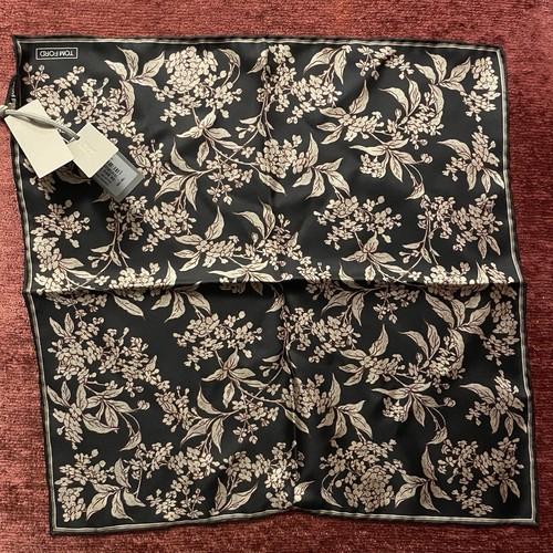 Tom Ford Herren Seide Blumen Einstecktuch Neu mit Etikett Hergestellt in Italien $ 220 UVP