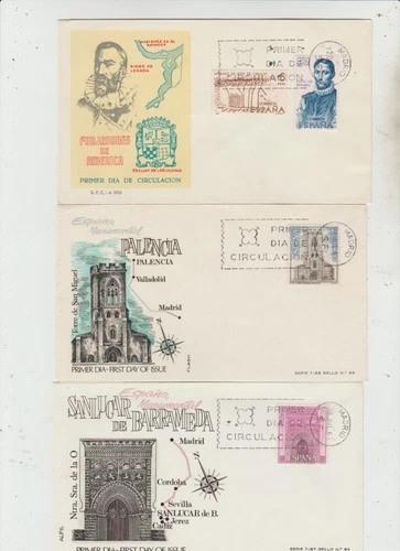 Spain 3 FDC 1967,'67 Tourism issues 1968 American Explorers   god condition