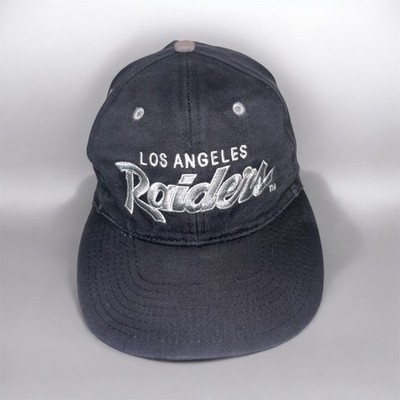 Vtg 1990s LA Raiders Script Snapback Hat [Añadir Marca Aquí] NFL Green Bottom