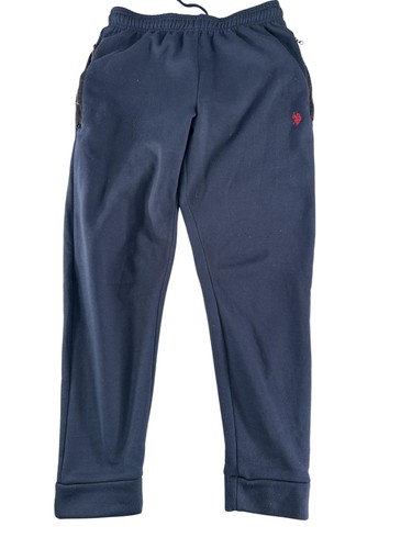 US Polo Assn Pants Mens Small Navy Feel Dry Joggers Sweatpants Logo Athletic 100