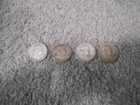 New ListingNICE!! 1948 1952 1956 1957 Franklin 90%Silver Half Dollar's Lot of 4