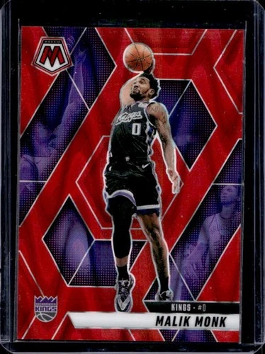 2024-25 Panini Mosaic Malik Monk Red Seismic Mosaic #/299 Kings