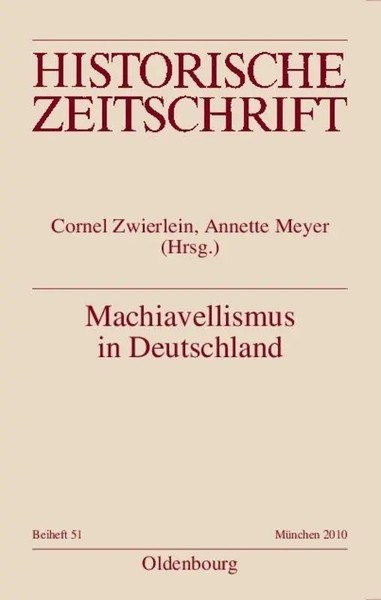 Cornel Zwierlein (U. A.) | Machiavellismus In Deutschland | Taschenbuch (2010)-image