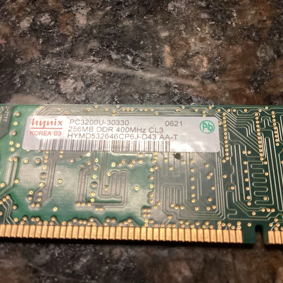 Hynix PC3200 U-30330 256MBx2 DDR 400MHz CL3 512MB Total - Image 3 of 3
