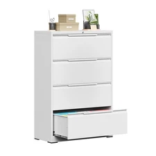 Metal 4 Drawer Lateral File Cabinet Metal Filing Storage Cabinet with Lock Home