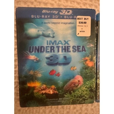 IMAX Under the Sea 3D Blu-ray + 2D Blu-ray w/ Slipcover Jim Carrey Narration