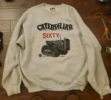 SWEET VINTAGE 1993 CATERPILLAR SIXTY GRAY CREWNECK SWEATSHIRT MEN'S SIZE 2XL