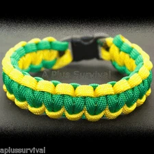 Yellow & Kelly Green Paracord Emergency Survival Rope Bracelet - Made in the USA