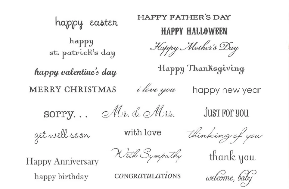 A Muse Studio ~ SENTIMIENTOS ESENCIALES ~ Juego de sellos SASU009 Foto 2 de 4