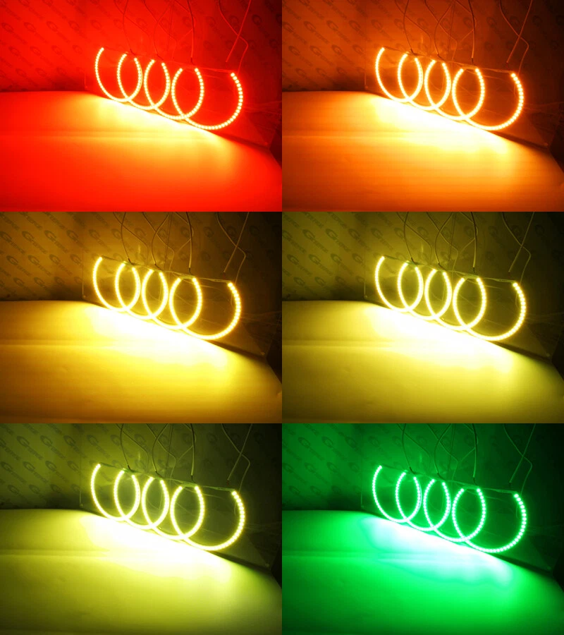 For BMW E36 318i 323i 325i 328i Multi Color RGB LED Angel Eyes Bluetooth APP - Image 3 of 4