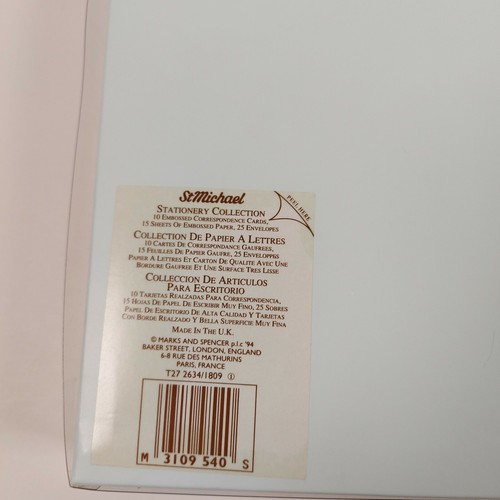 Caja de colección de papelería de escritura vintage St Michael M&S papel blanco y sobres - Imagen 6 de 6
