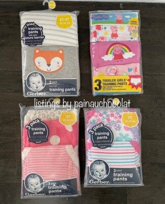 NEW GERBER GIRL/BOY COTTON POTTY TRAINING PANTS  2T-3T U CHOOSE! Peppa Butterfly