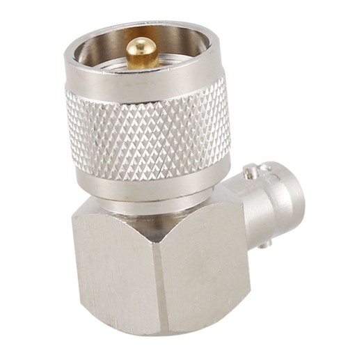 UHF PL259 PL-259 male to BNC female right angle adapter connector,silver R3O5 - Picture 6 of 8