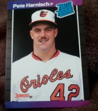 1989 Donruss #44 Pete Harnisch Baltimore Orioles Rated Rookie Baseball Card