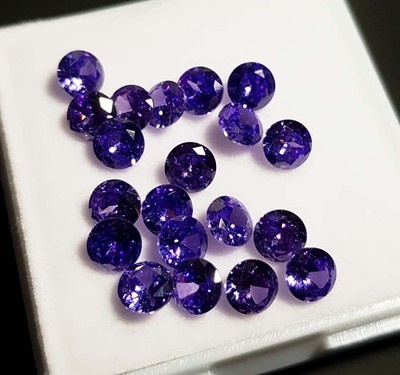 Natural Round Blue Zircon Shape Cut Gemstone 5x5x3mm 14Ct