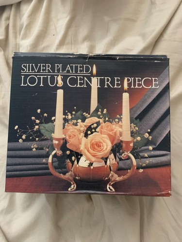 New 1987 GODINGER Paul Revere Silversmiths LOTUS CENTRE PIECE Silver Plated
