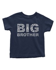 Big Brother Typography Toddler T-Shirt Birthday Gift Idea